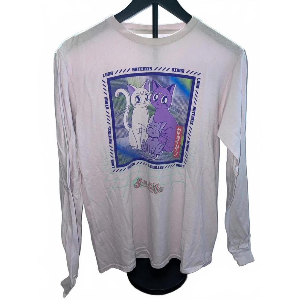 WOMENS Sailor Moon Long Sleeve Shirt Light PURPLE SIZE SMALL T‎ SHIRT